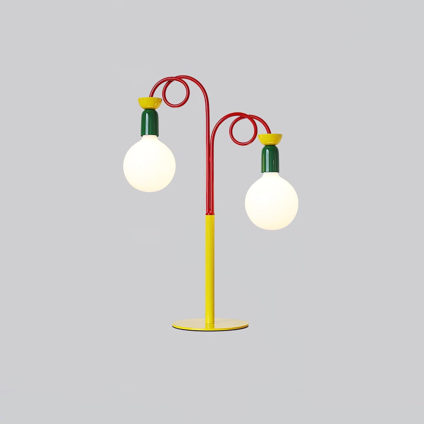 Circulo Play Table Lamp | Geometric Design | Red, Green, Yellow Accents