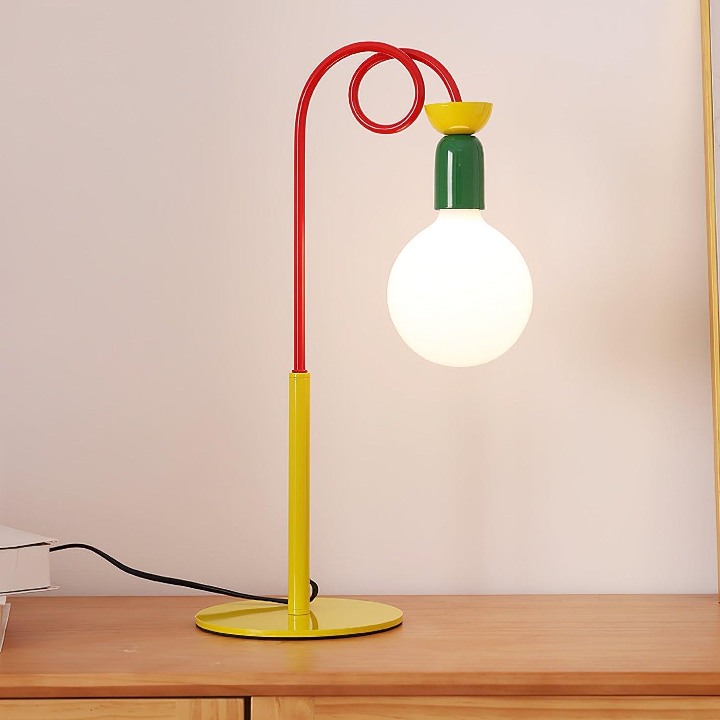Circulo Play Table Lamp | Geometric Design | Red, Green, Yellow Accents