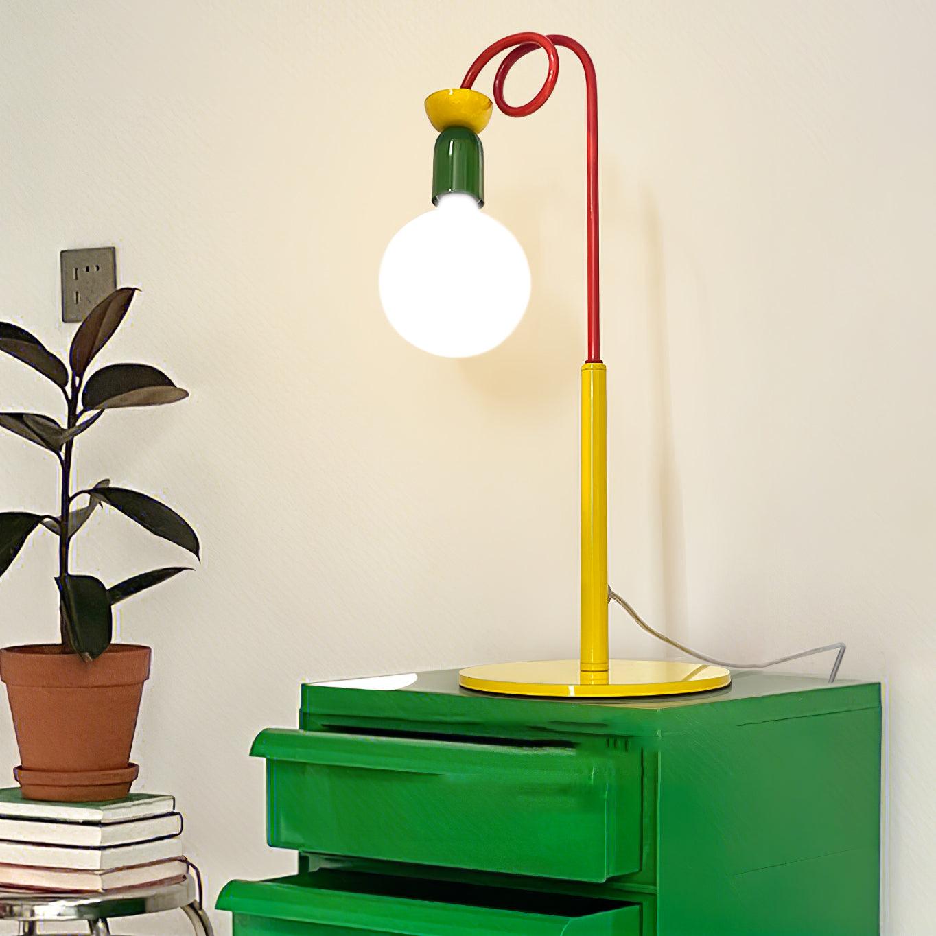 Circulo Play Table Lamp | Geometric Design | Red, Green, Yellow Accents
