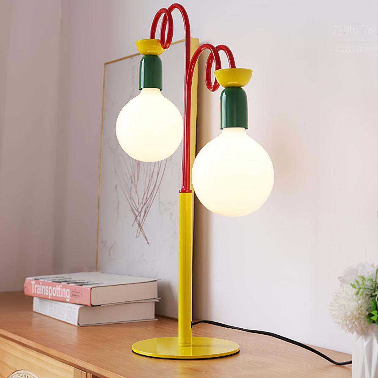 Circulo Play Table Lamp | Geometric Design | Red, Green, Yellow Accents
