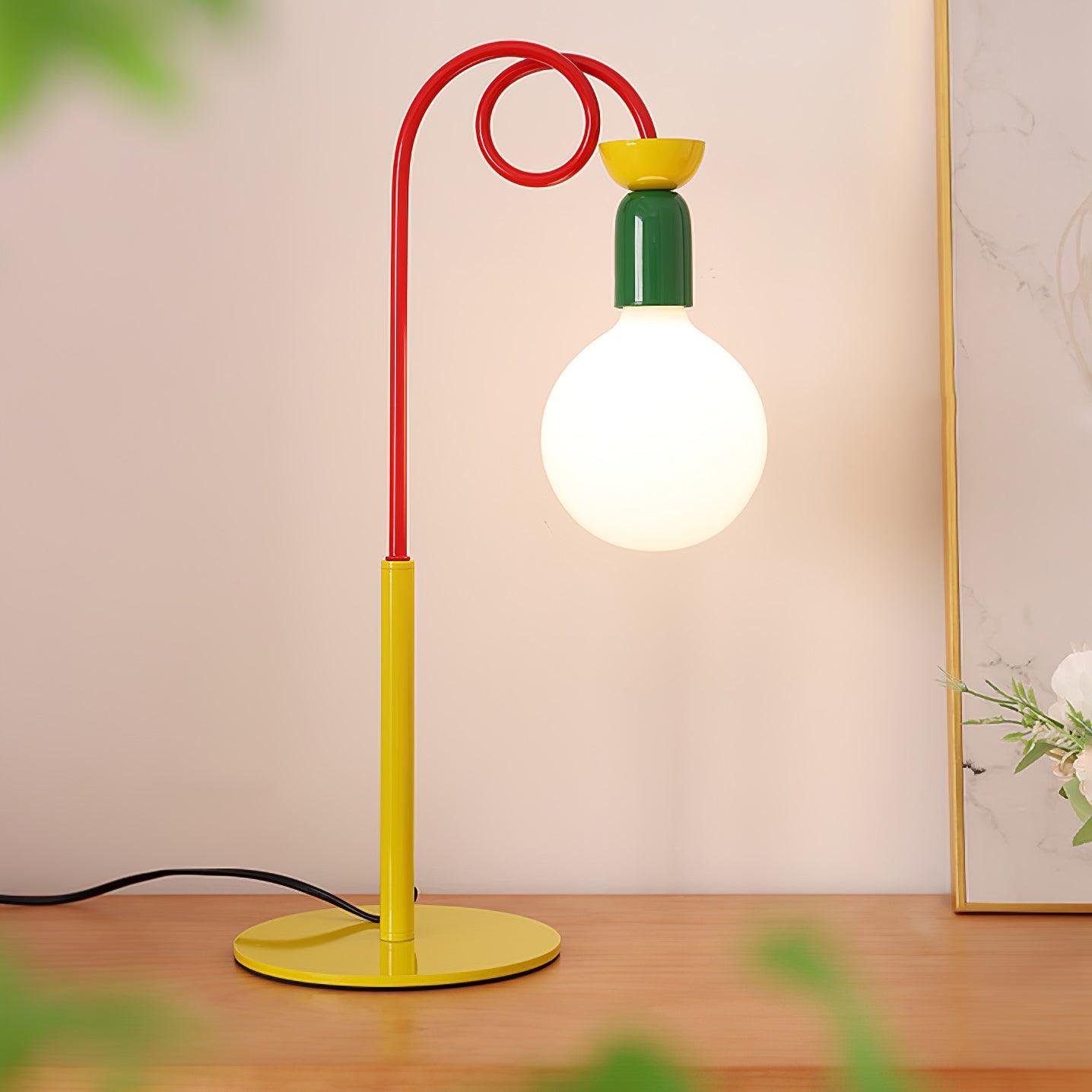Circulo Play Table Lamp | Geometric Design | Red, Green, Yellow Accents