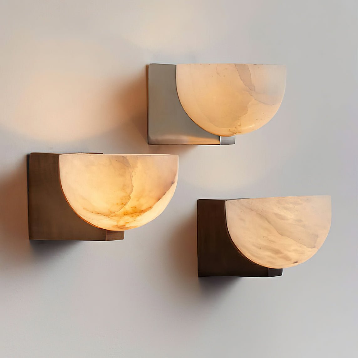 Clara Sconce | Alabaster Shade | Bronze/Black/Nickel Finish