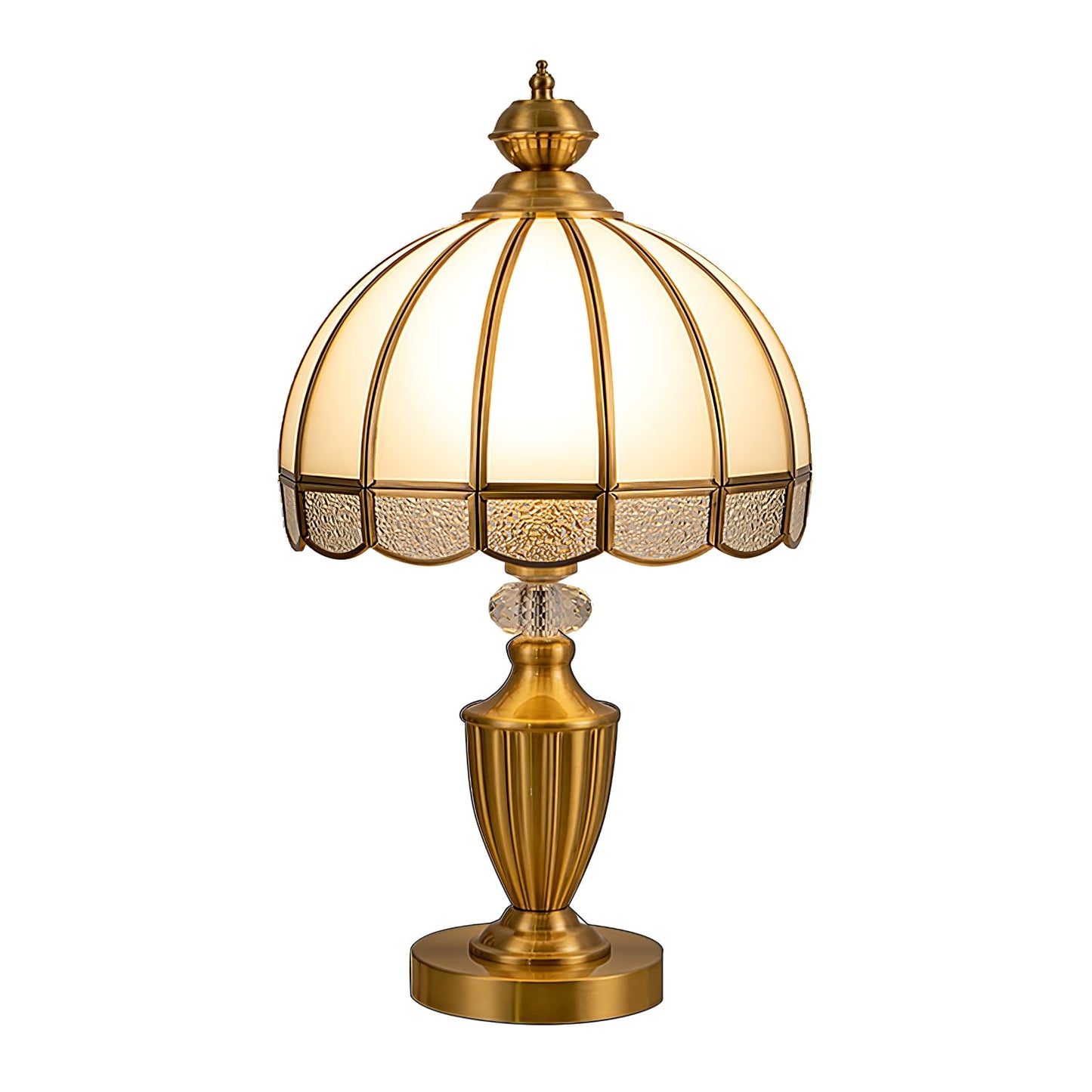 Clarissa Table Lamp | Brass & Glass | White Shade