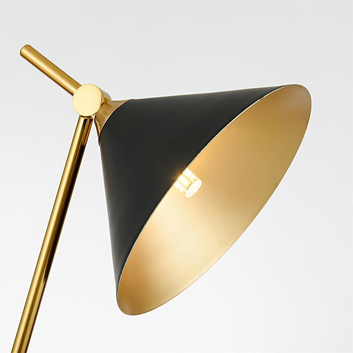 Cleo Table Lamp | Iron & Marble | Gold, Black, White