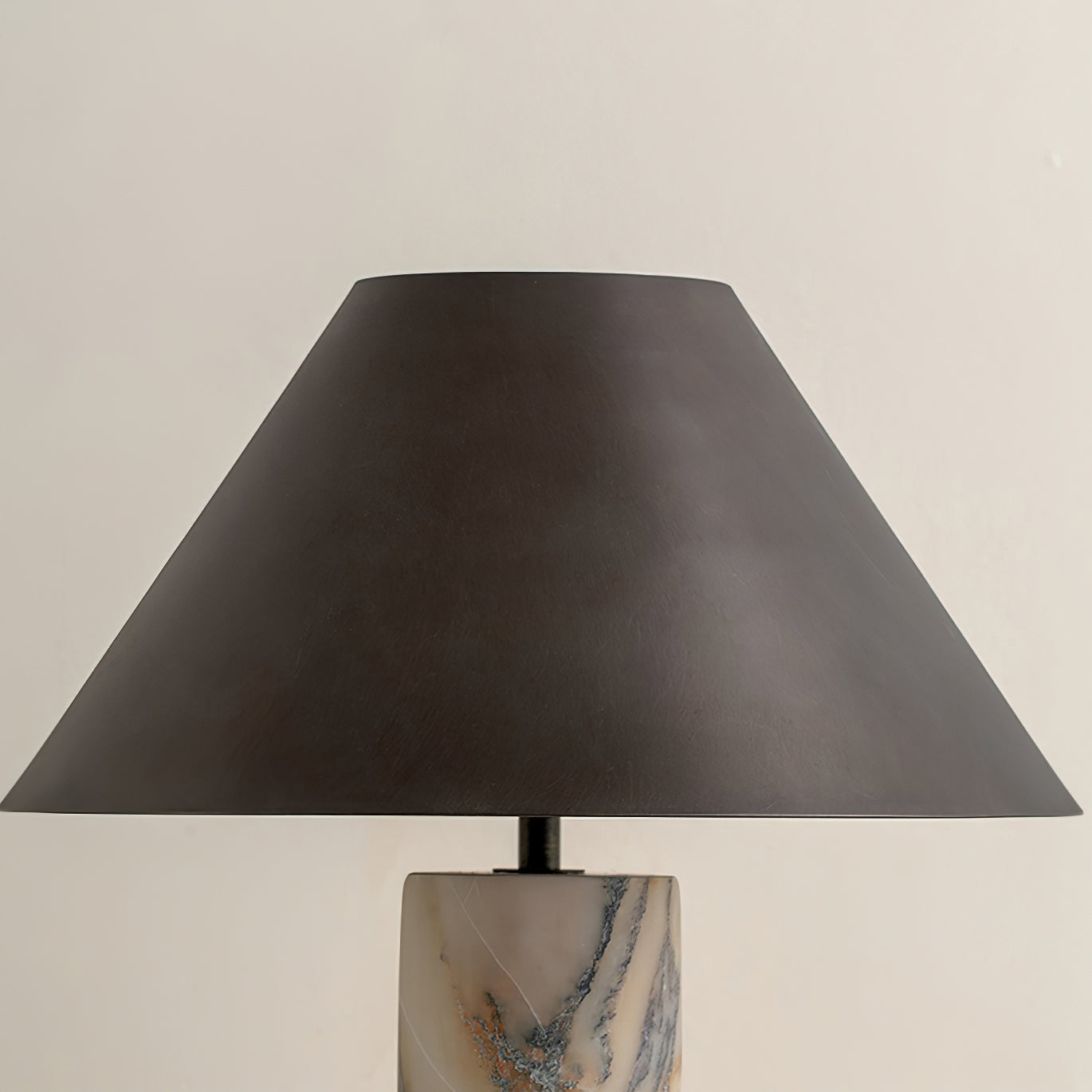 Cline Table Lamp | White Marble Base | Black Shade