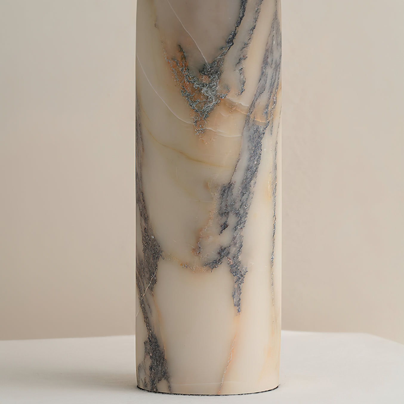 Cline Table Lamp | White Marble Base | Black Shade