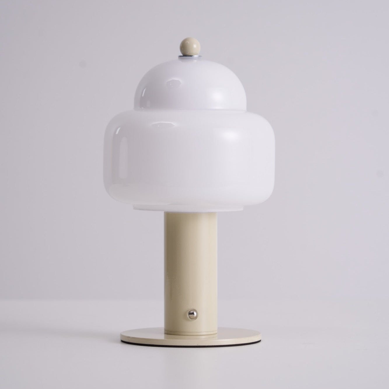 Cloud Dome Table Lamp | Frosted Glass & Metal | Black/Beige