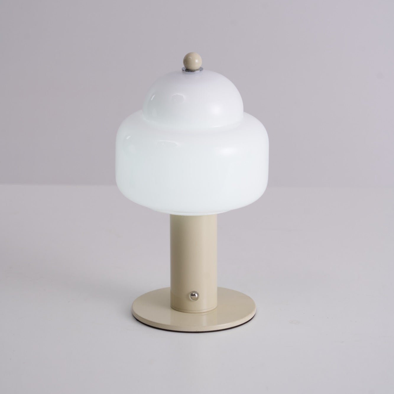 Cloud Dome Table Lamp | Frosted Glass & Metal | Black/Beige