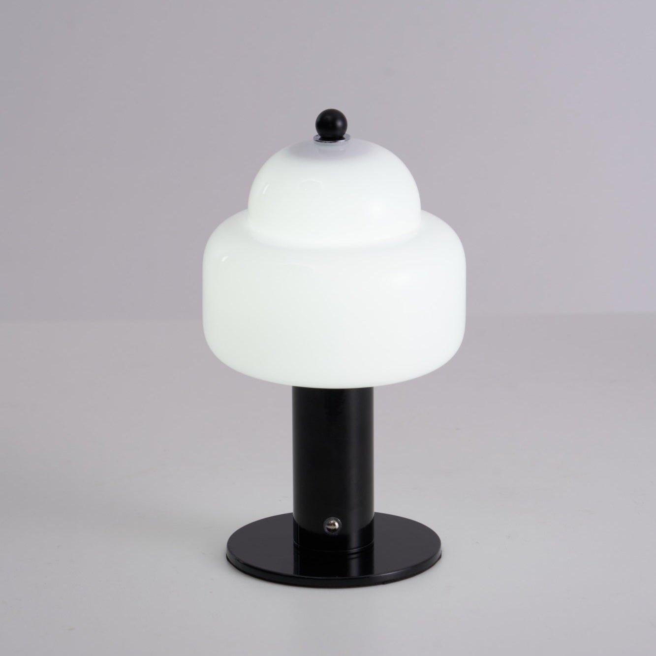 Cloud Dome Table Lamp | Frosted Glass & Metal | Black/Beige