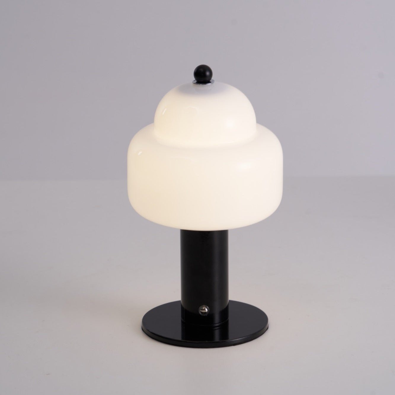 Cloud Dome Table Lamp | Frosted Glass & Metal | Black/Beige