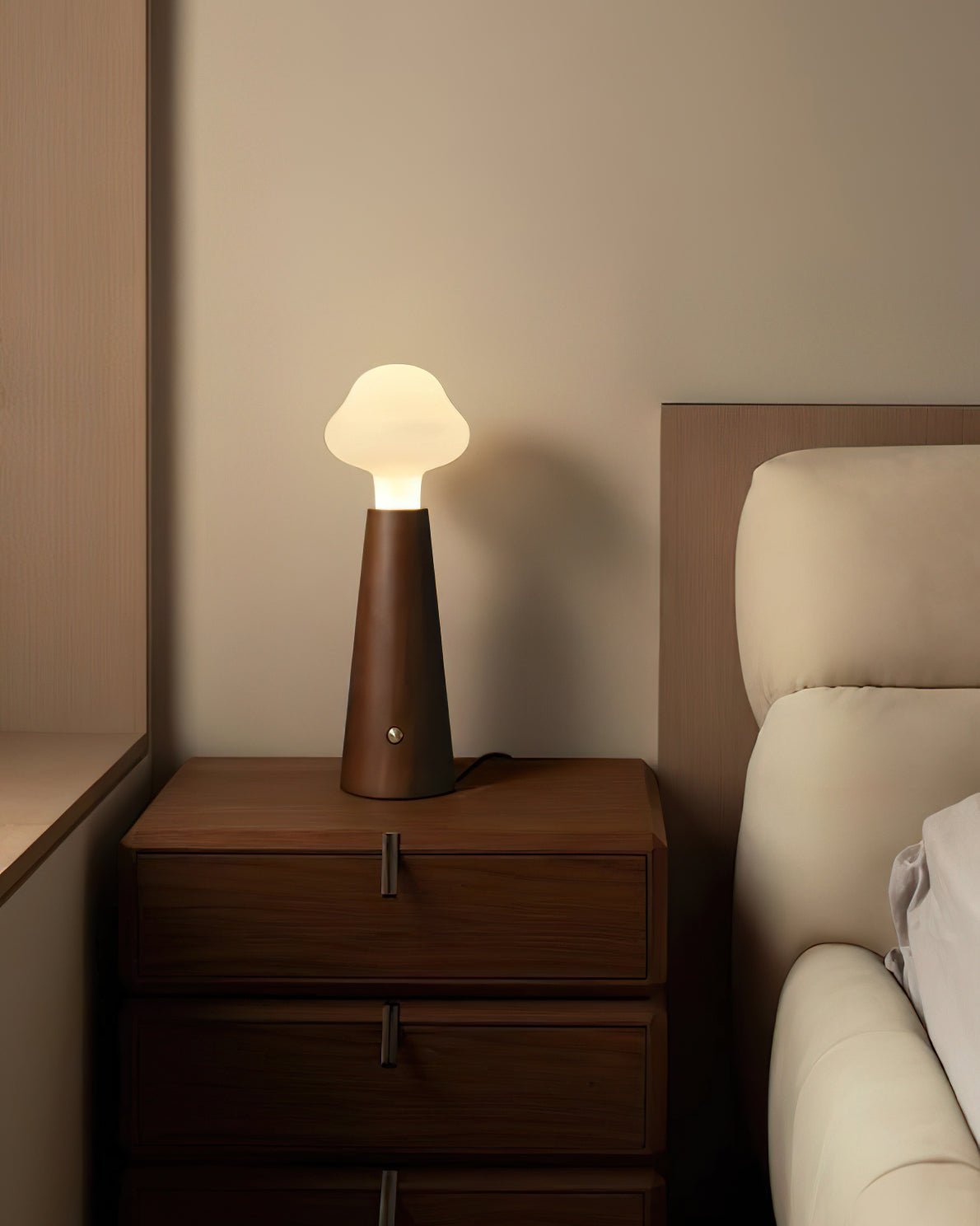 Cloudlet Table Lamp | Wood, Acrylic, Metal | White Shade