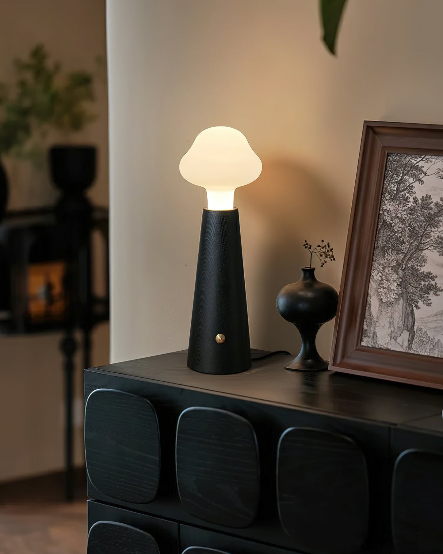 Cloudlet Table Lamp | Wood, Acrylic, Metal | White Shade