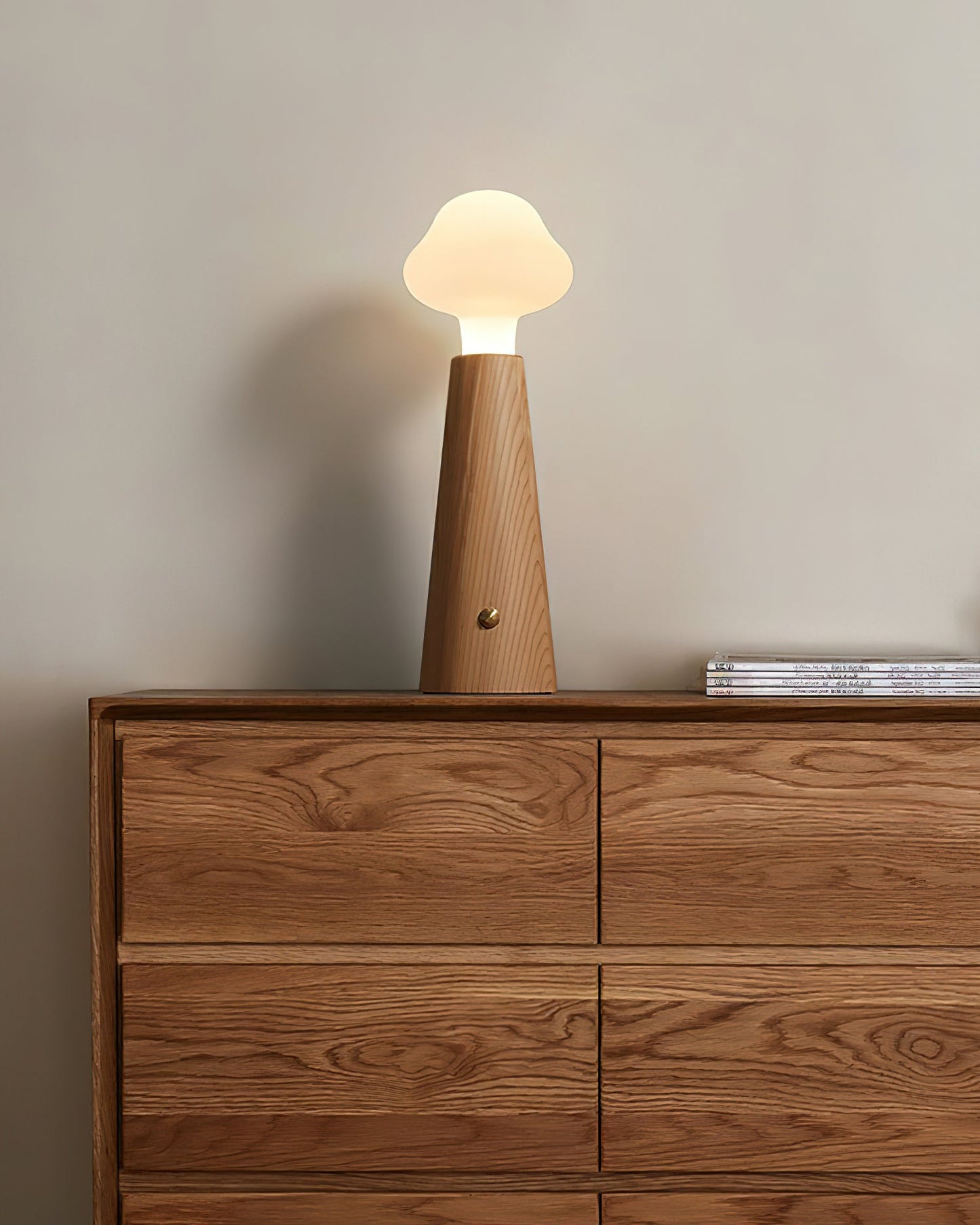Cloudlet Table Lamp | Wood, Acrylic, Metal | White Shade