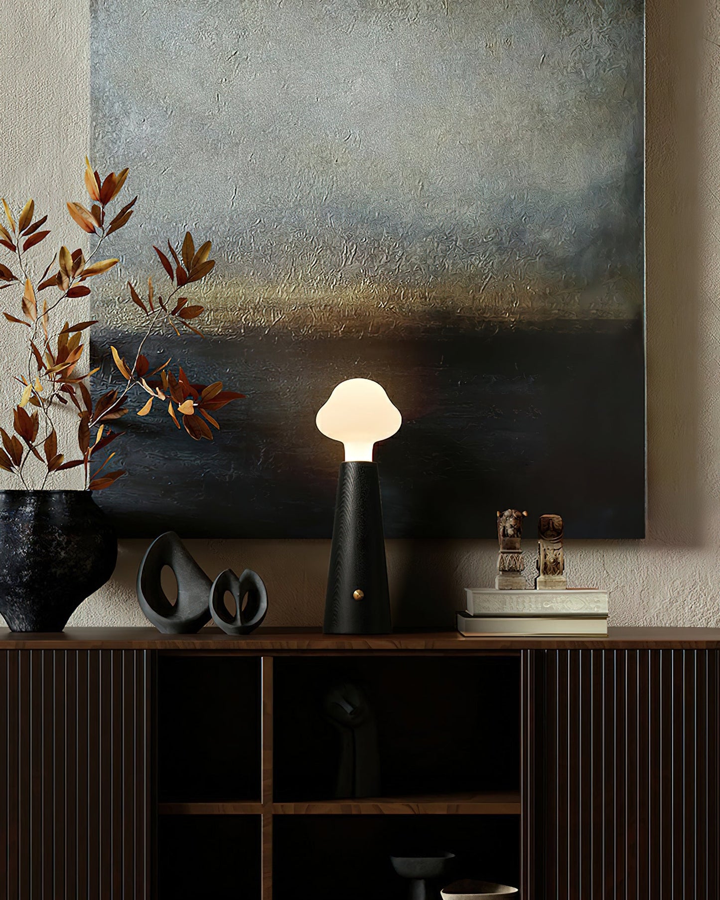 Cloudlet Table Lamp | Wood, Acrylic, Metal | White Shade