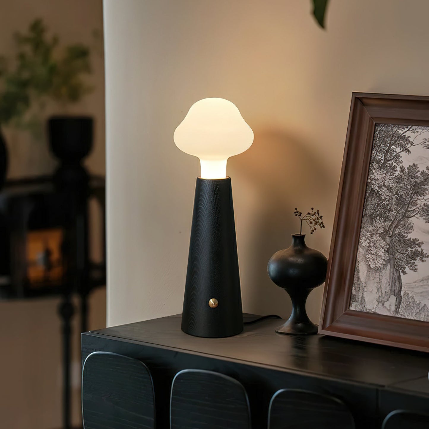 Cloudlet Table Lamp | Wood, Acrylic, Metal | White Shade