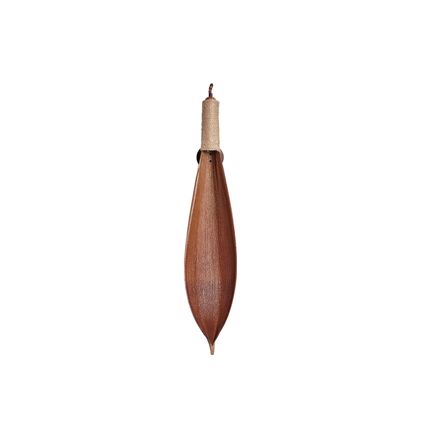 Cocoa Leaf Wall Sconce | Natural Leaf & Hemp Rope | Black