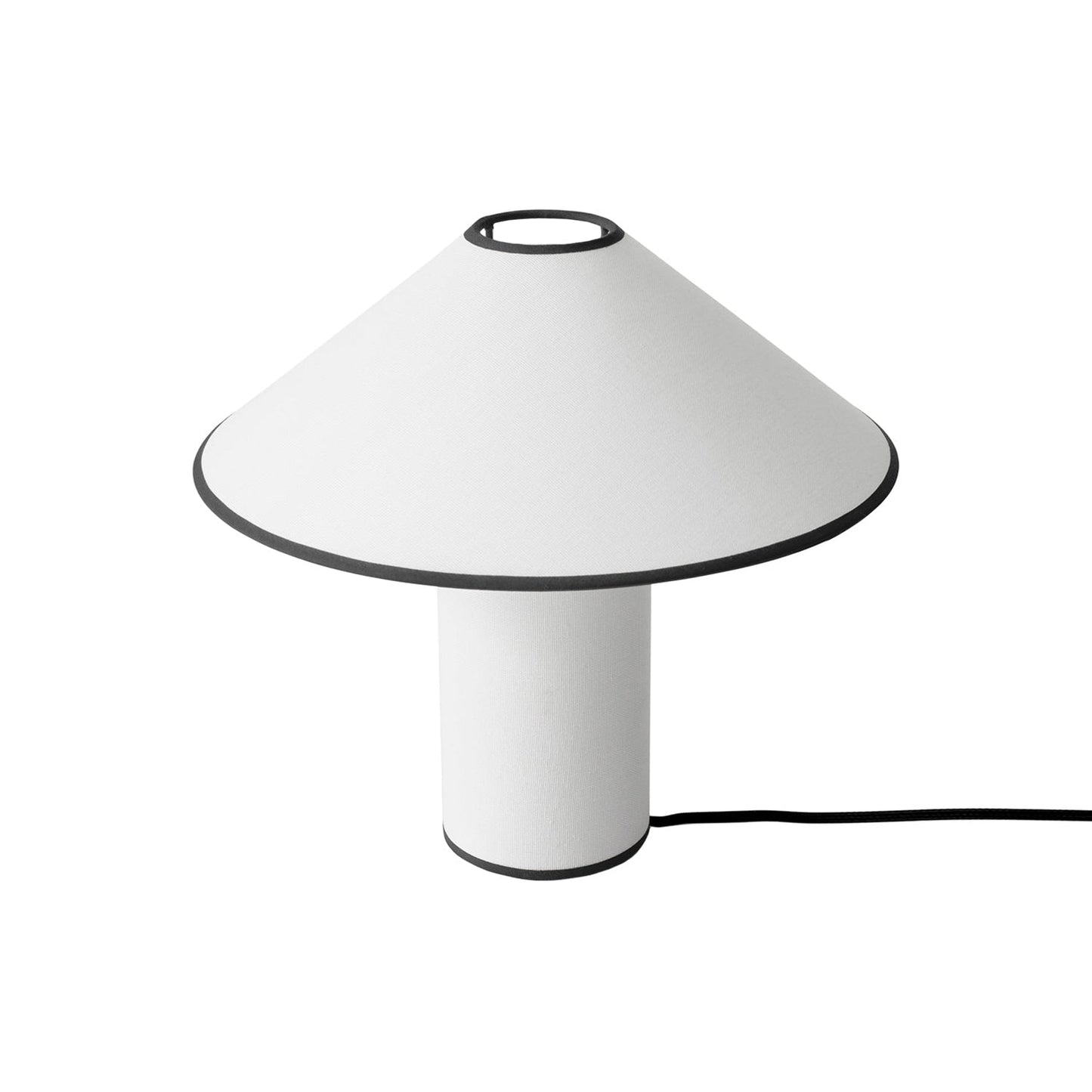 Fabric Table Lamp | Metal & Fabric | Red or Black with White Shade