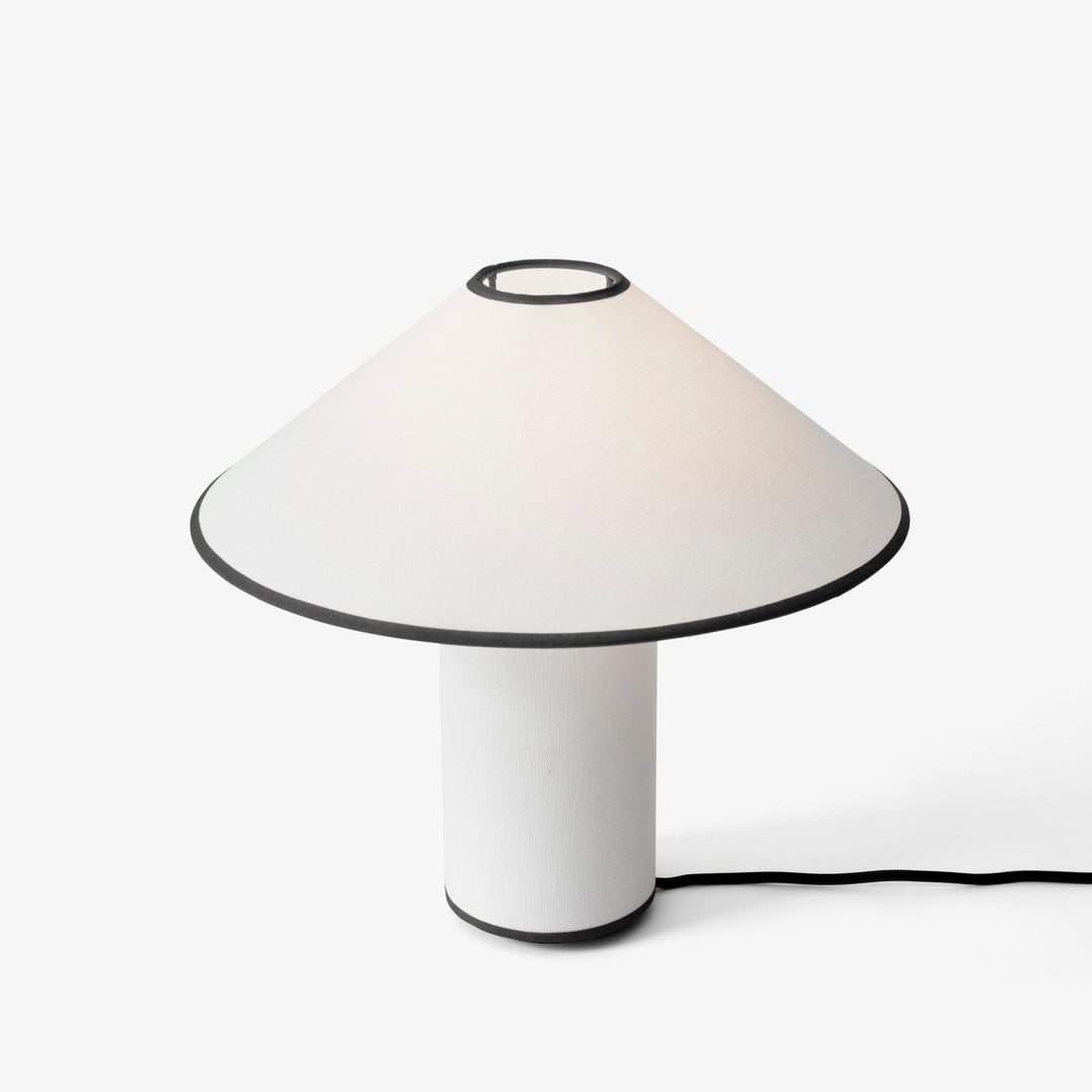 Colette Table Lamp | Art Deco Design | Red Wine Base & White Shade