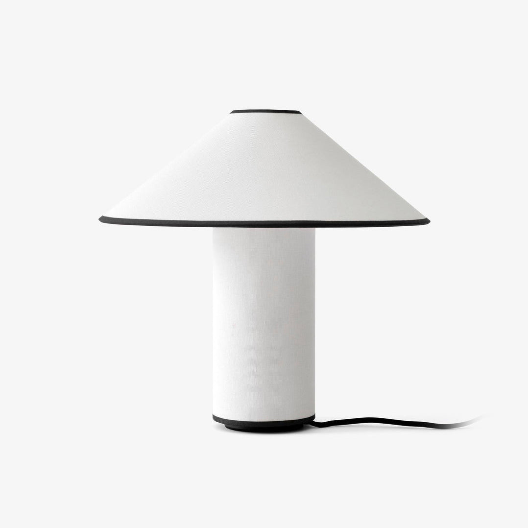 Colette Table Lamp | Art Deco Design | Red Wine Base & White Shade