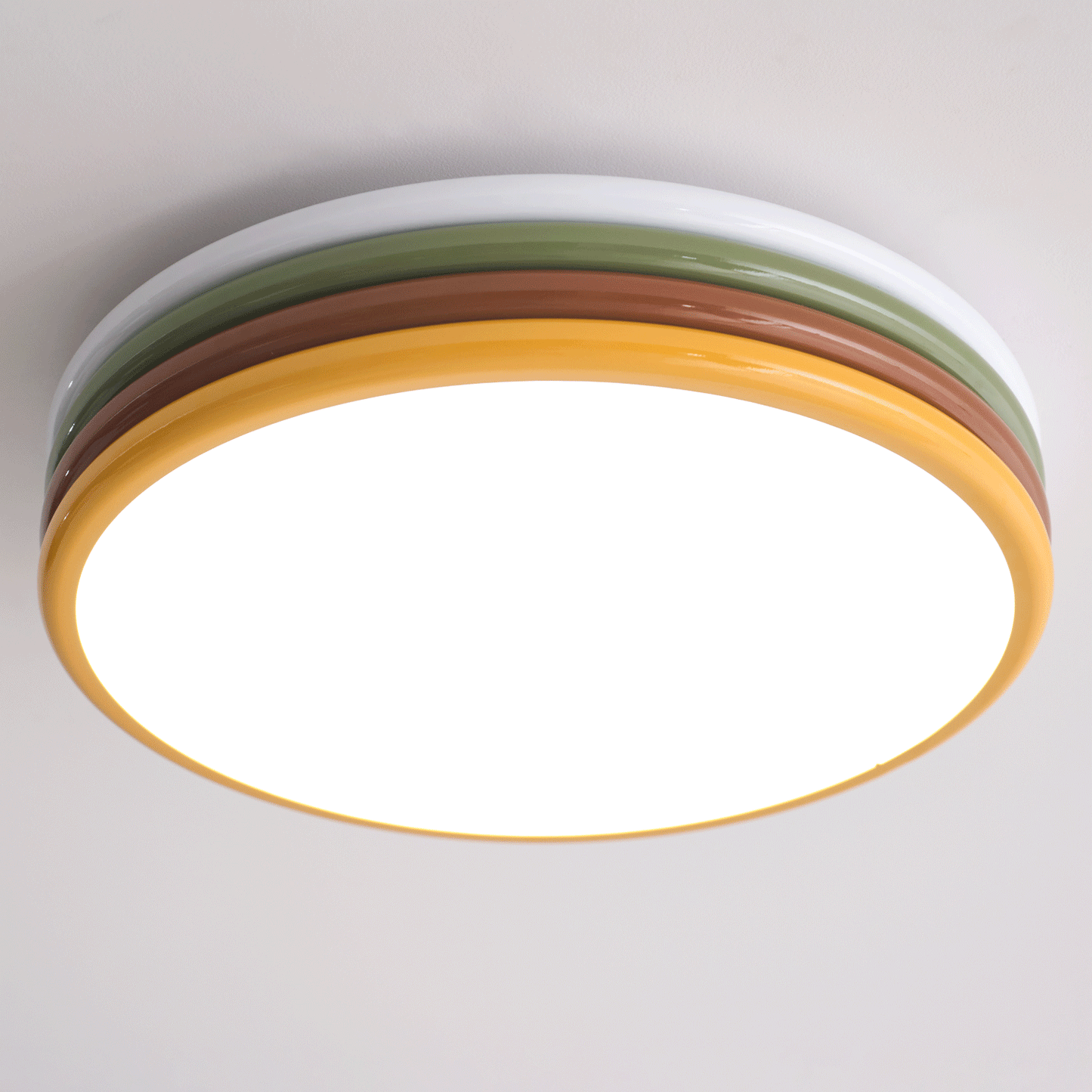 Color Stack Ceiling Lamp | Acrylic & Metal | White, Green, Red, Yellow