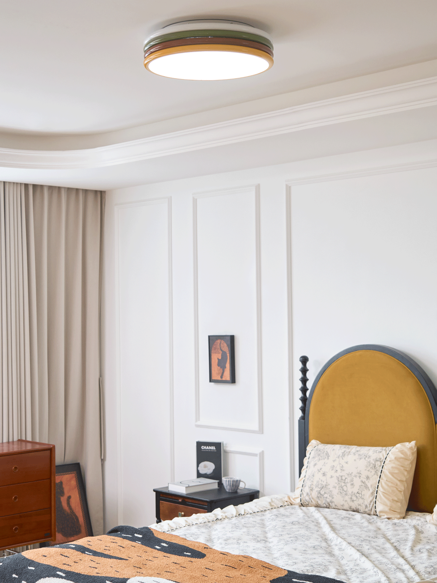 Color Stack Ceiling Lamp | Acrylic & Metal | White, Green, Red, Yellow