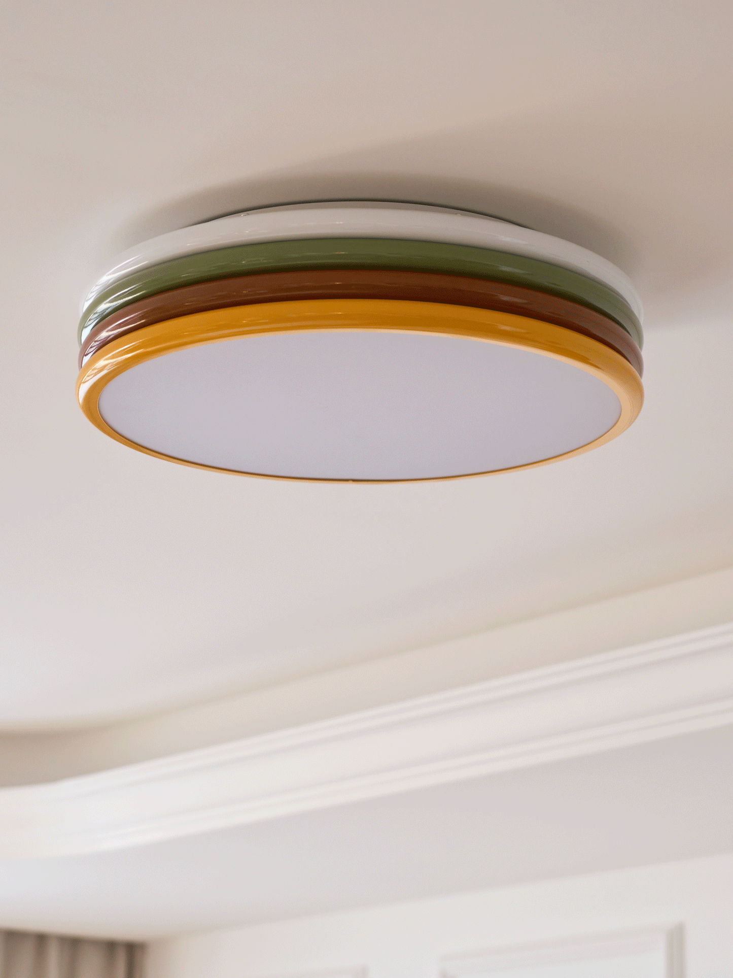 Color Stack Ceiling Lamp | Acrylic & Metal | White, Green, Red, Yellow