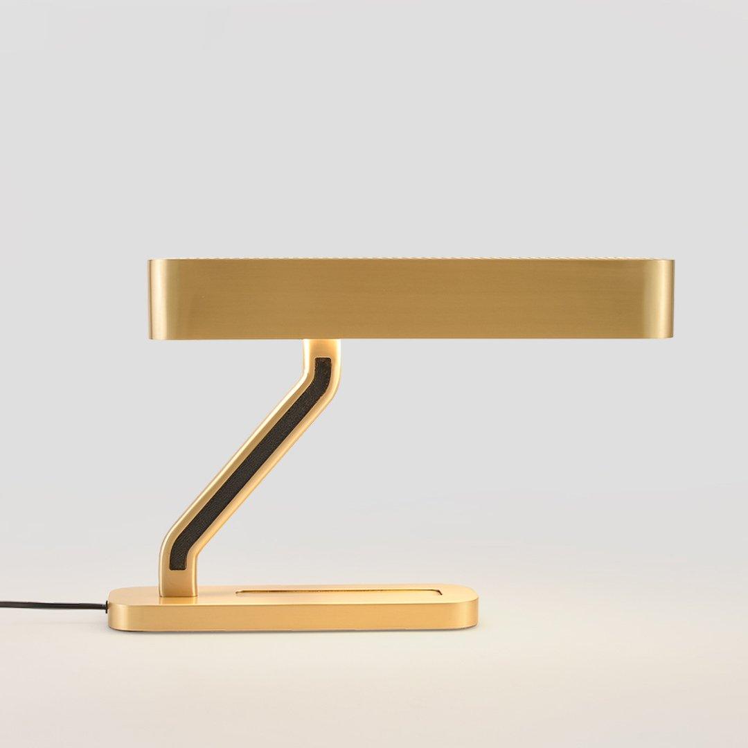 Colt Table Lamp | Brass, Acrylic | White Shade