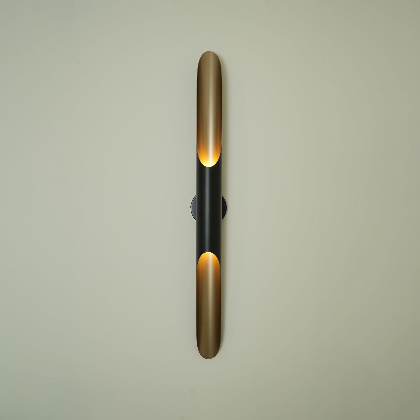Coltrane Wall Sconce | Handmade Steel | Matte Black & Gold | Set of 2
