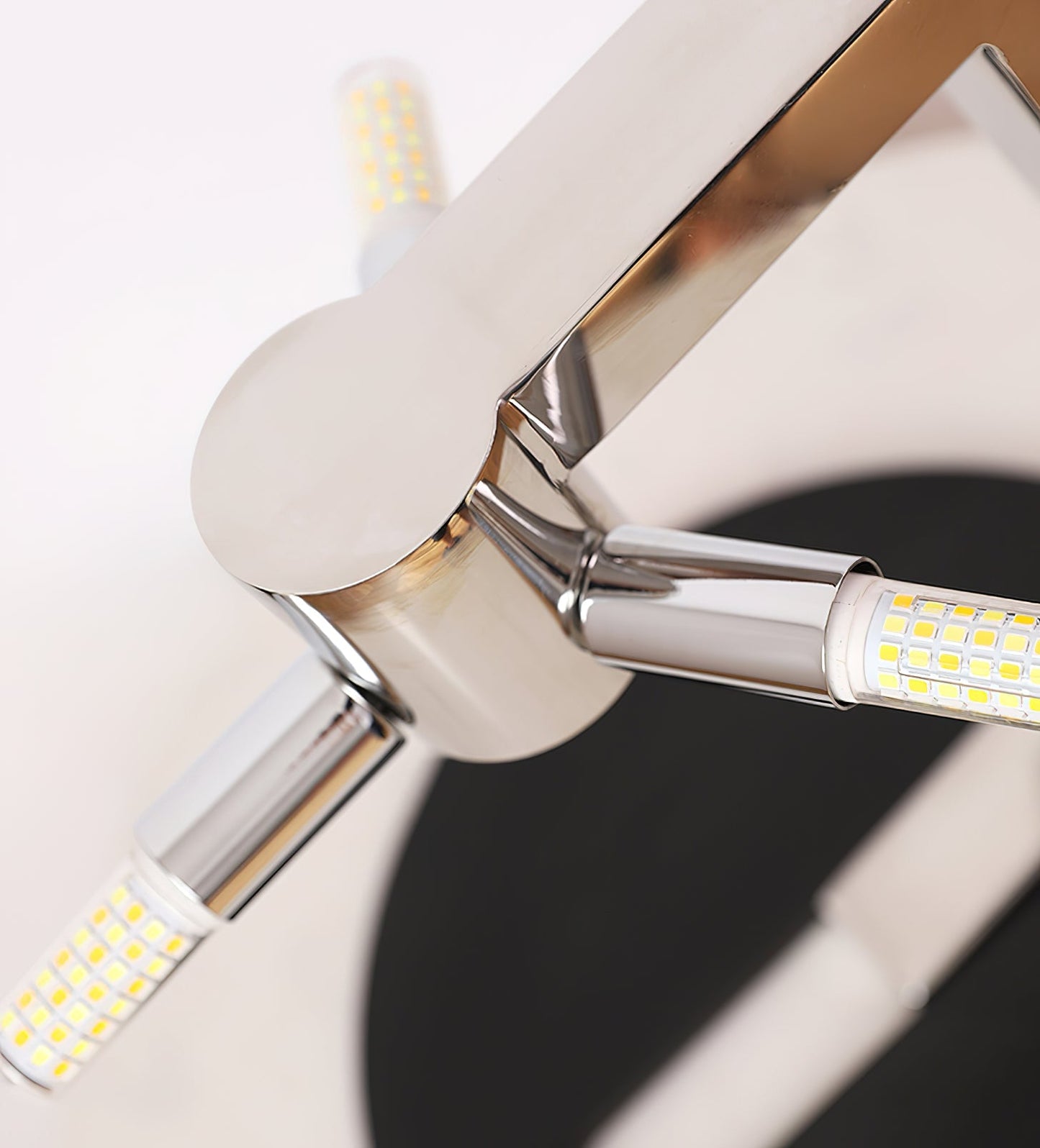 Comete Table Lamp | White Alabaster Shade | Chrome or Black Base