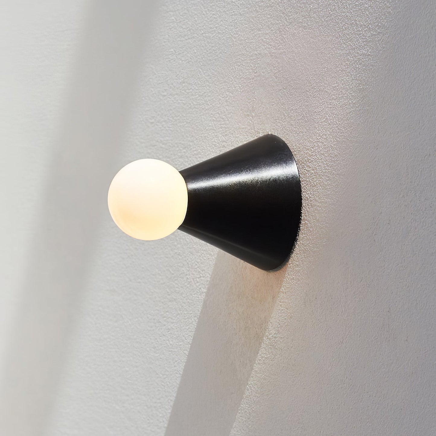 Conical Ceiling Lamp | Metal & Glass | White Shade