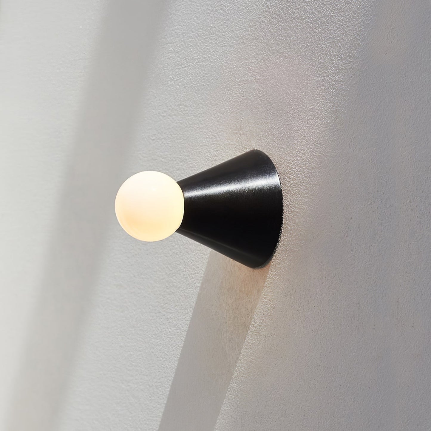 Conical Ceiling Lamp | Metal & Glass | White Shade