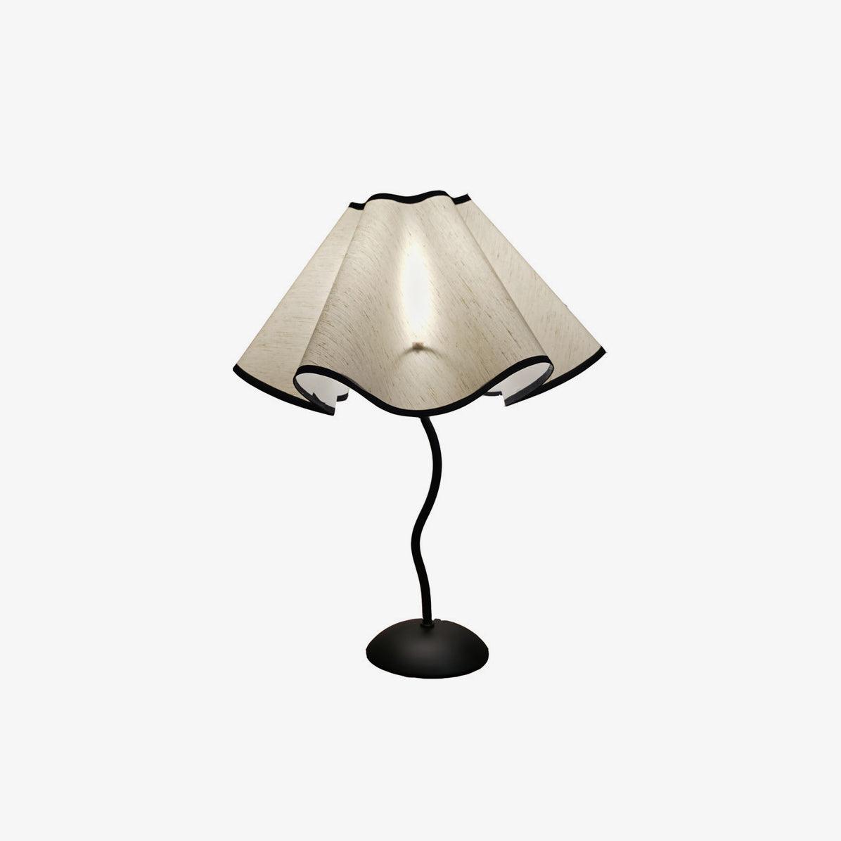 Cora Table Lamp | Vintage Black Metal | White Linen Shade