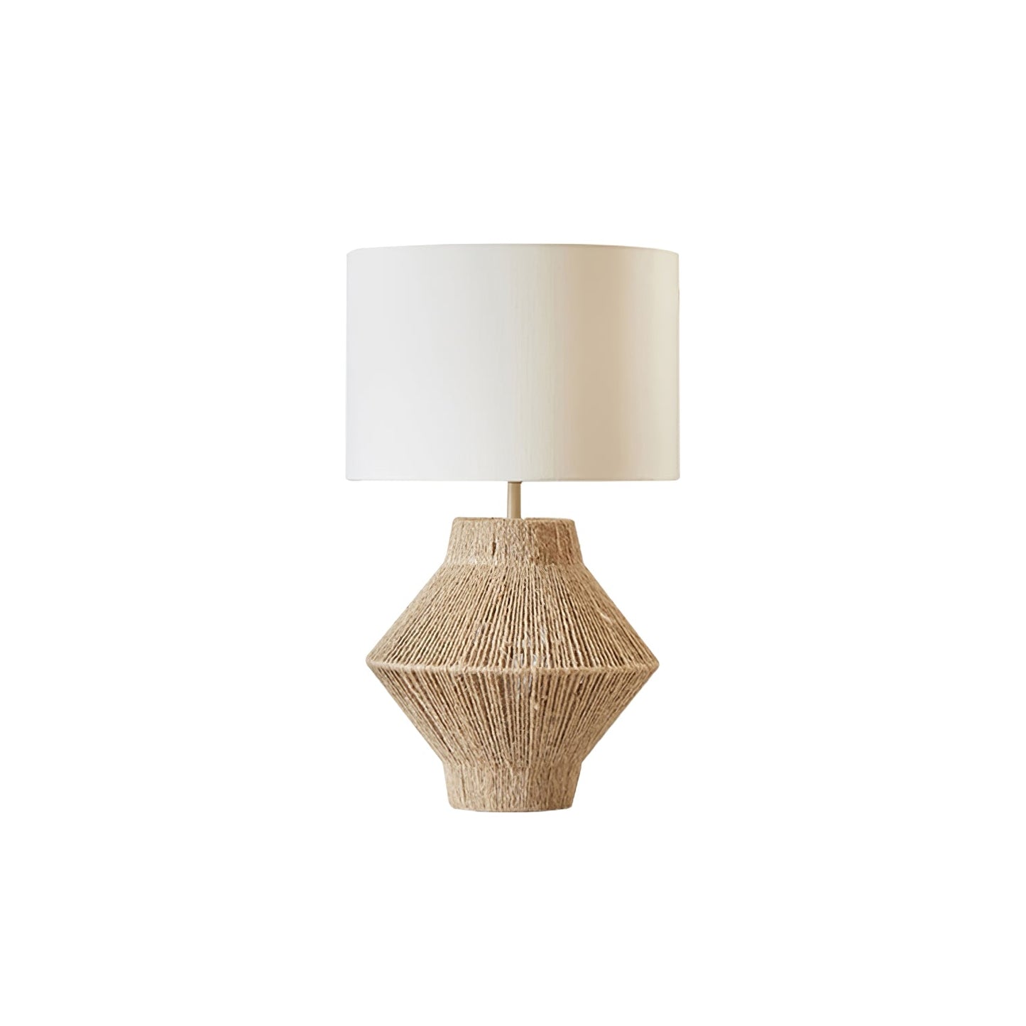 Cordis Loom Table Lamp | Hemp Rope & Fabric | White Shade