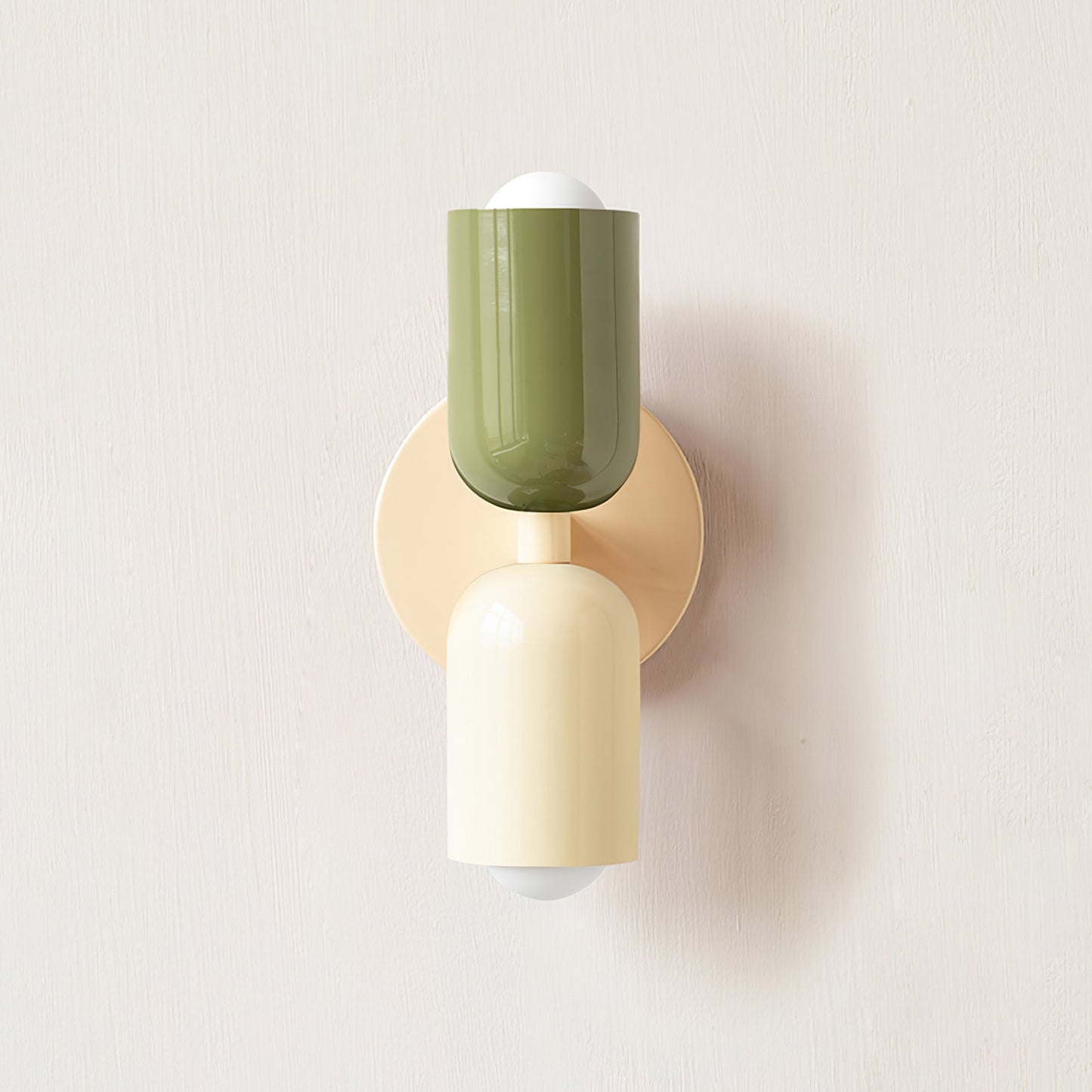 Wall-Mounted Double Plug-In Lamp | Metal | Black & Multi-Color Shades