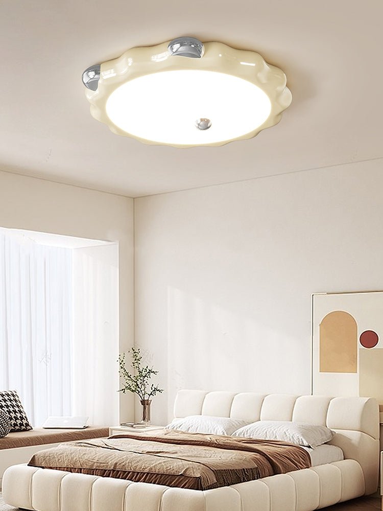 Cream Puff Ceiling Light | Metal & PVC | White