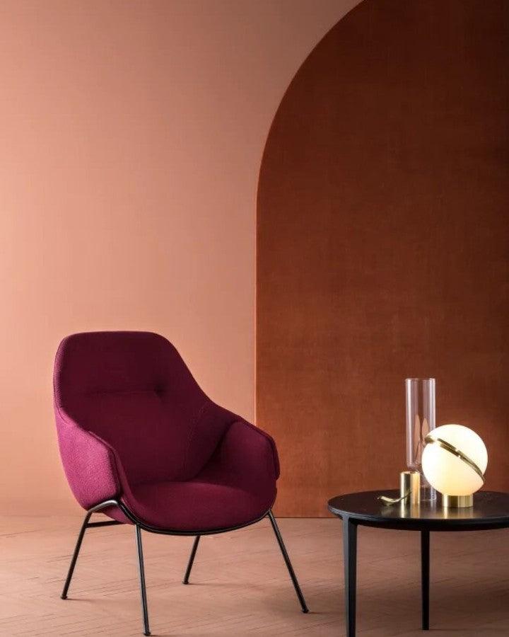 Crescent Table Lamp | Brushed Brass & White Acrylic | 30cm Diameter