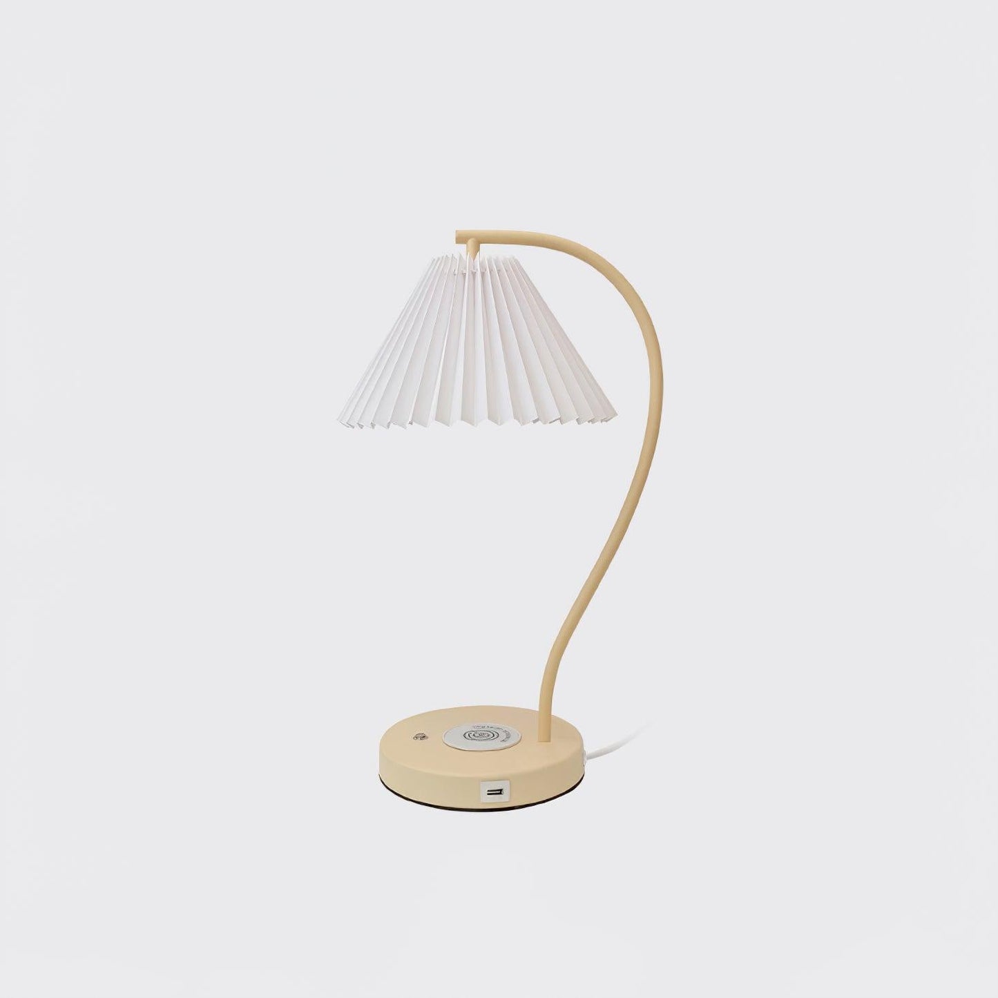 Crescini Table Lamp | Pleated Shade | White