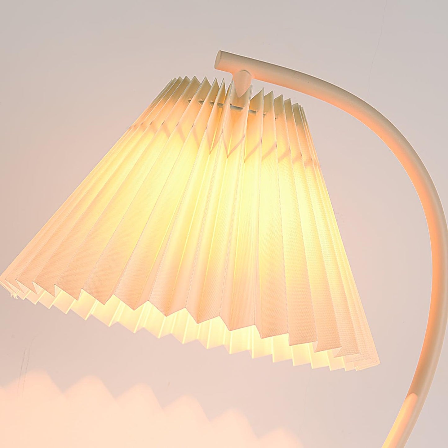 Crescini Table Lamp | Pleated Shade | White