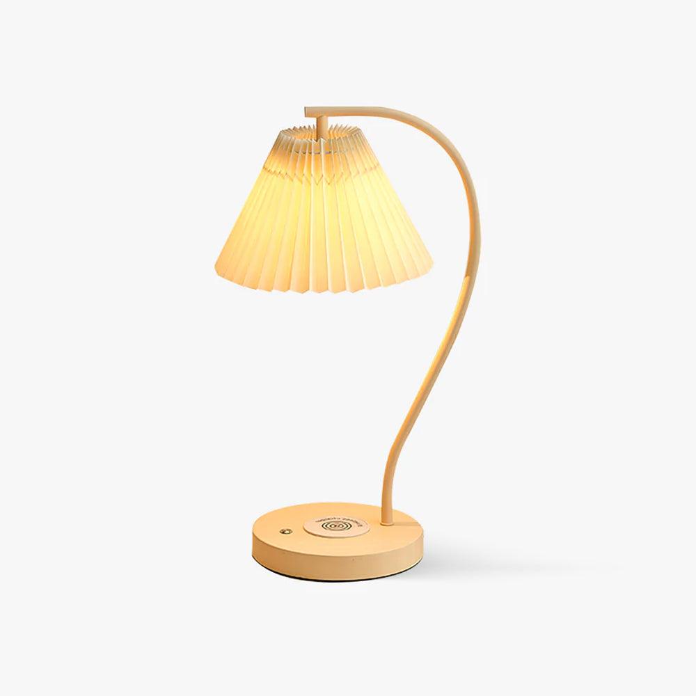 Crescini Table Lamp | Pleated Shade | White