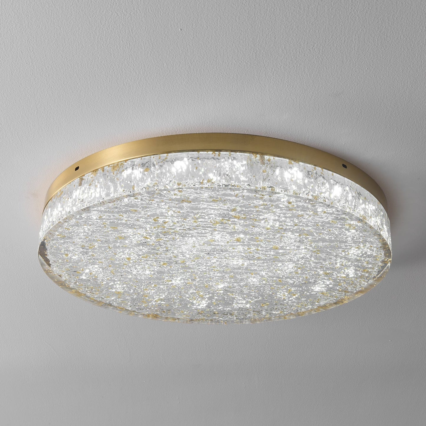 Crystal Core Ceiling Lamp | Brass & Resin | Warm/Neutral/Cool Light