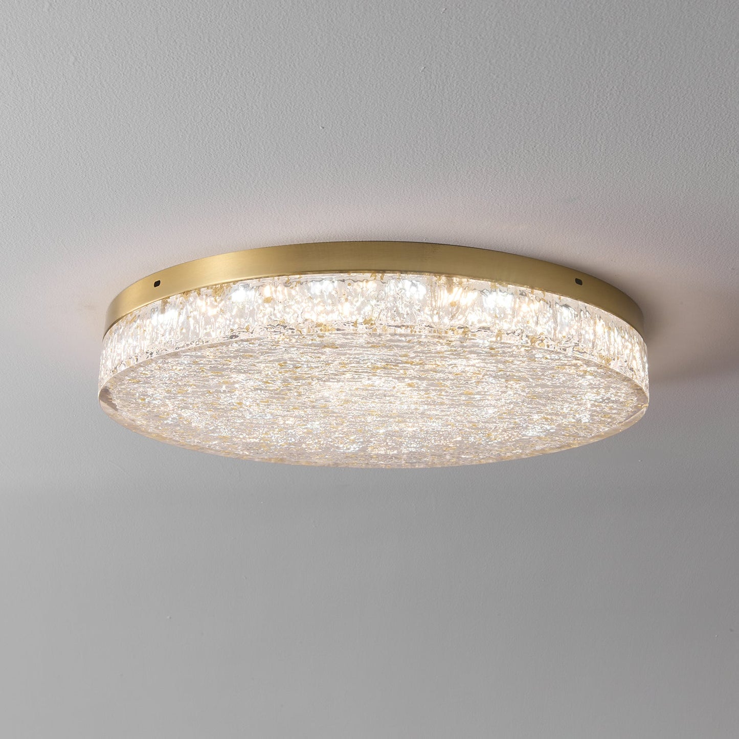 Crystal Core Ceiling Lamp | Brass & Resin | Warm/Neutral/Cool Light