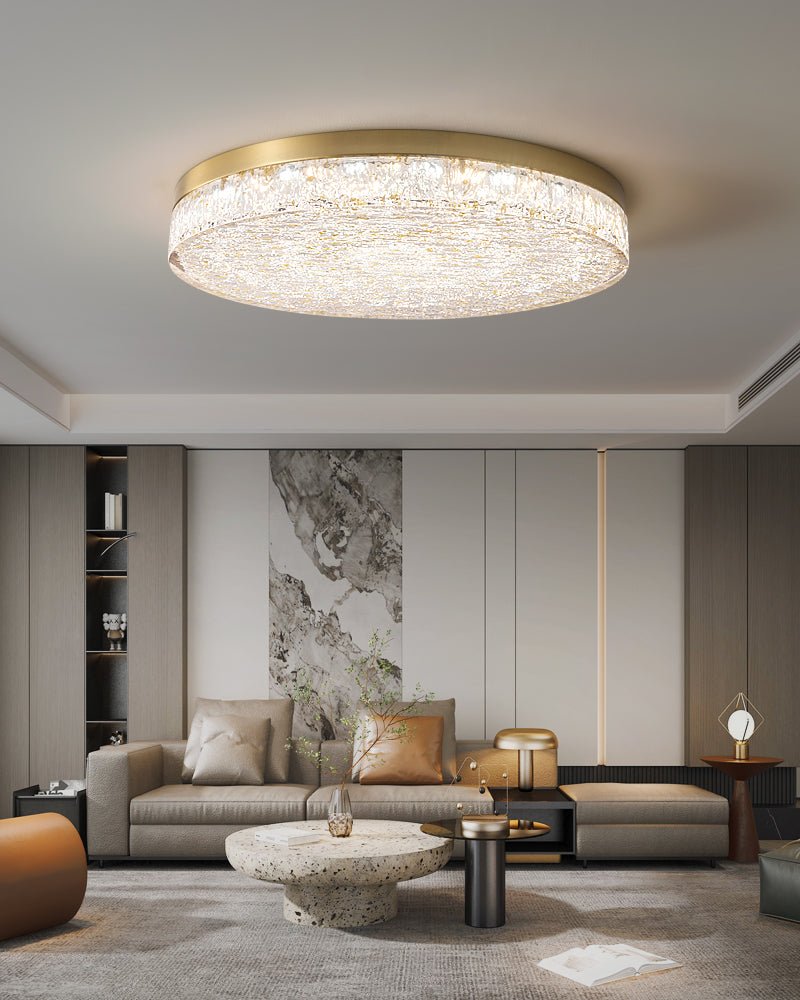 Crystal Core Ceiling Lamp | Brass & Resin | Warm/Neutral/Cool Light