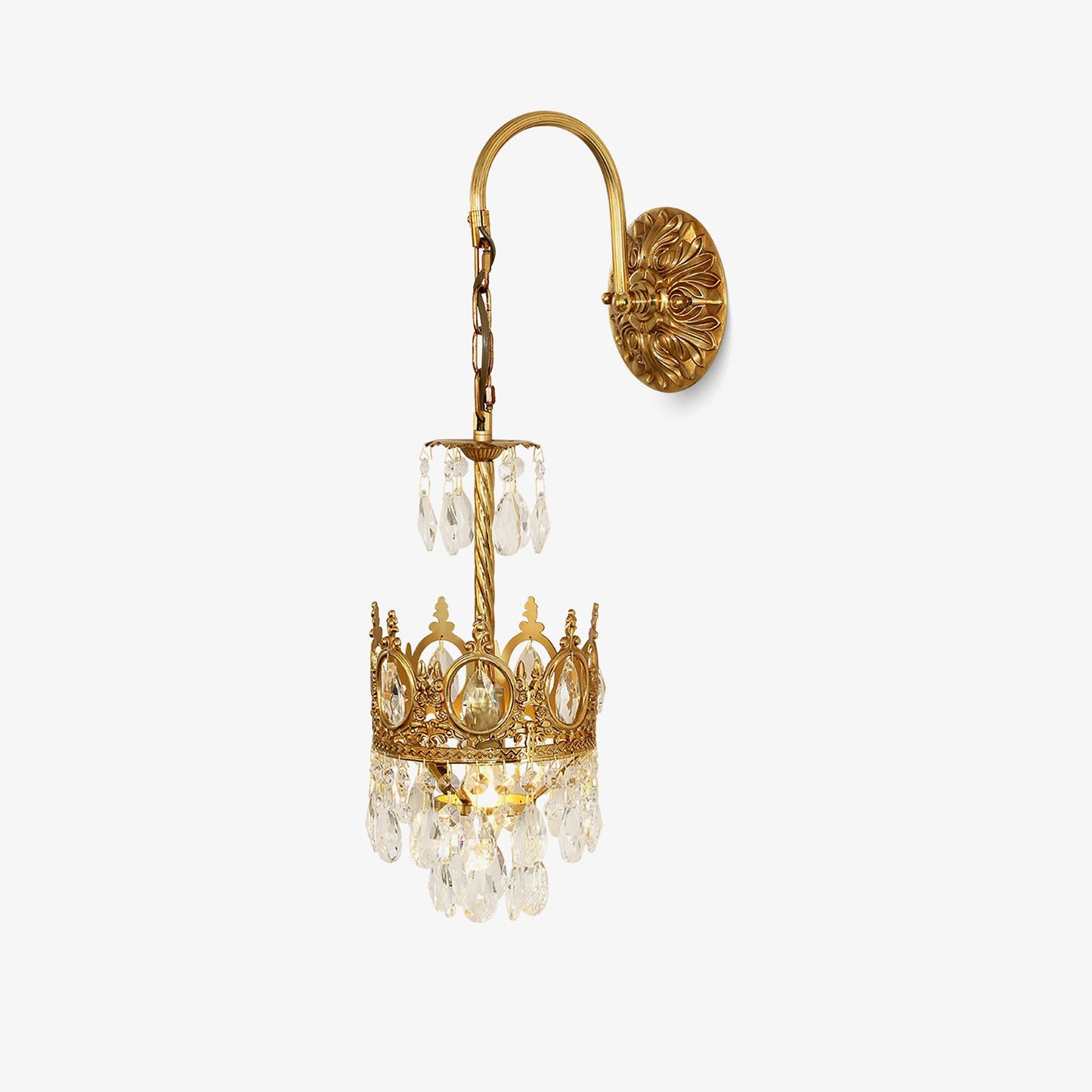 Crystal Crown Wall Light | Crystal & Iron | Copper Plated