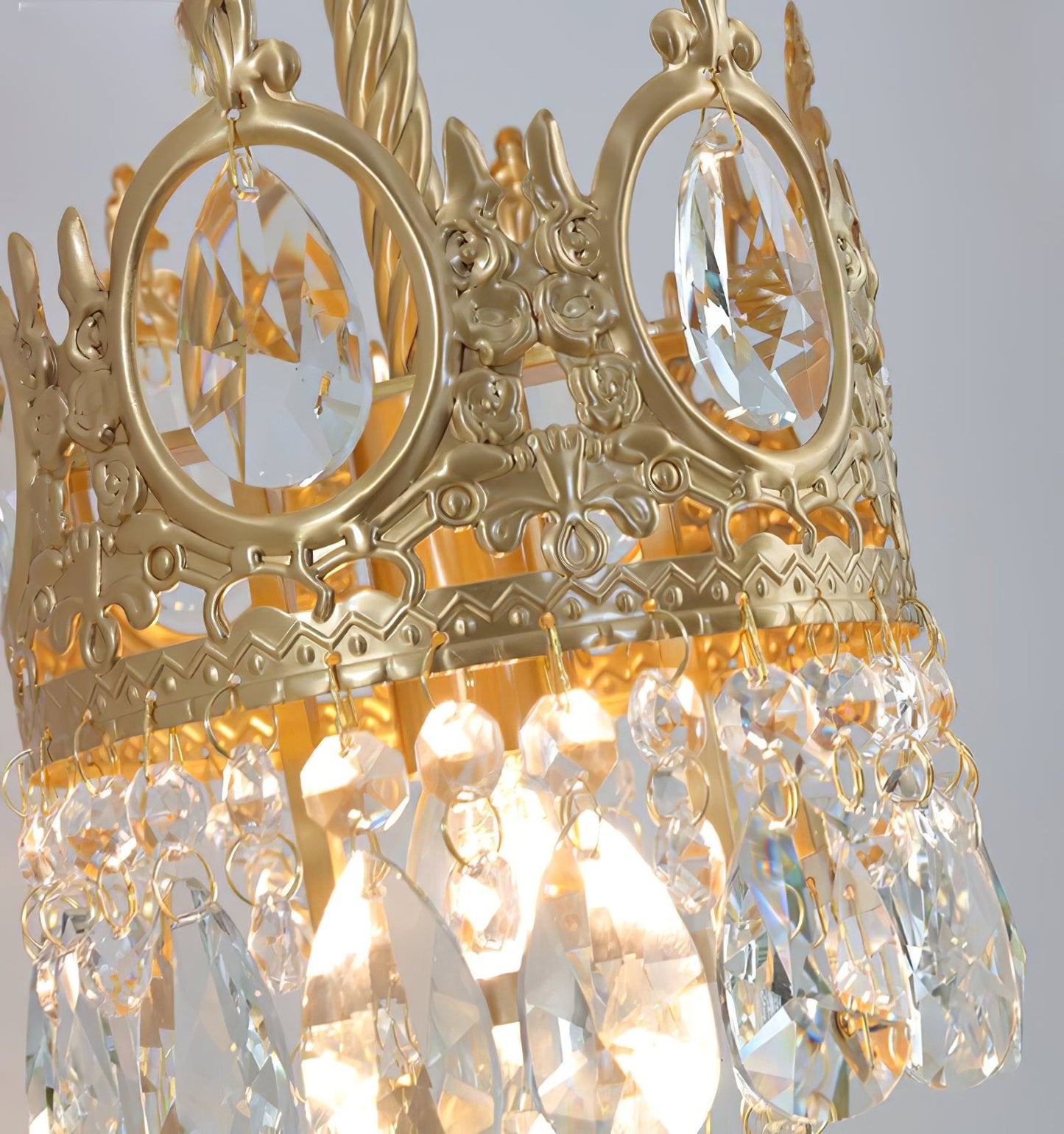 Crystal Crown Wall Light | Crystal & Iron | Copper Plated