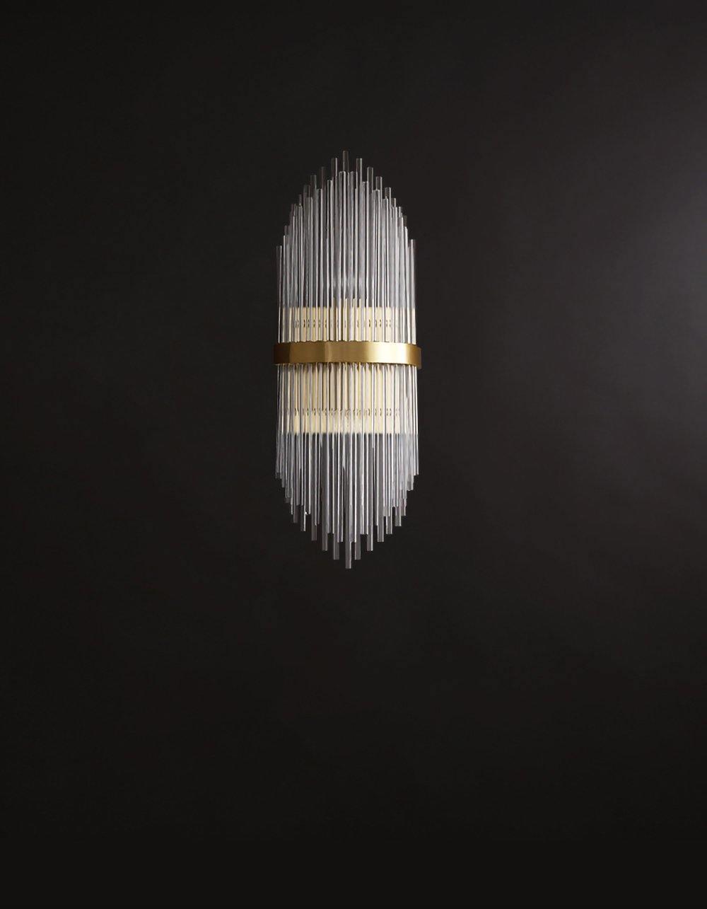 Crystal Wall Lamp | Brass & Crystal | Set of 2
