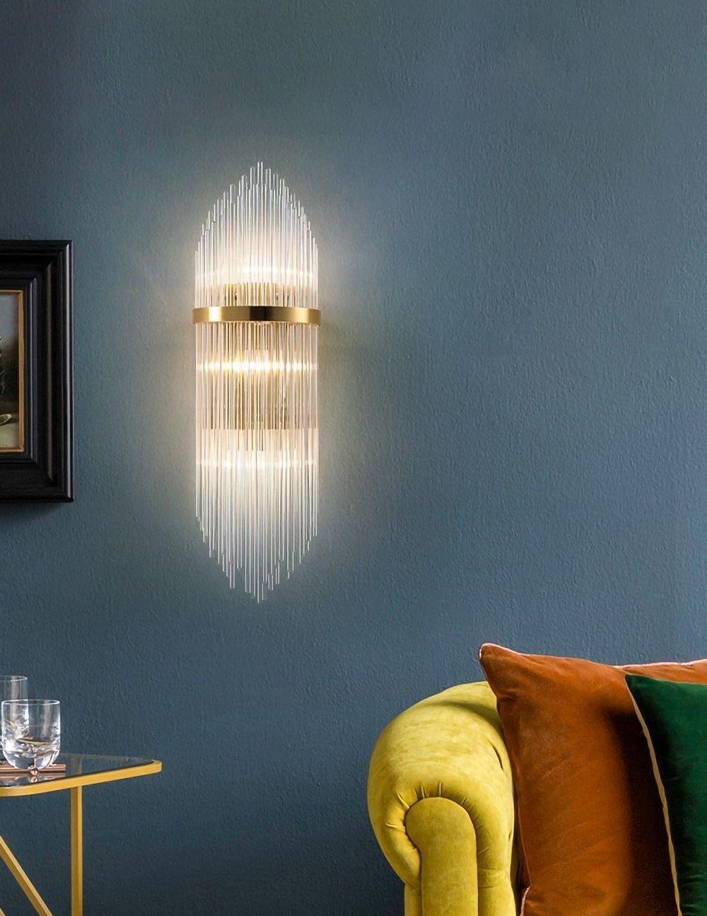 Crystal Wall Lamp | Brass & Crystal | Set of 2