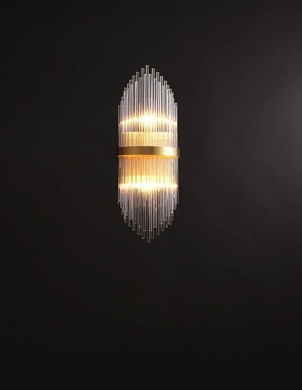 Crystal Wall Lamp | Brass & Crystal | Set of 2