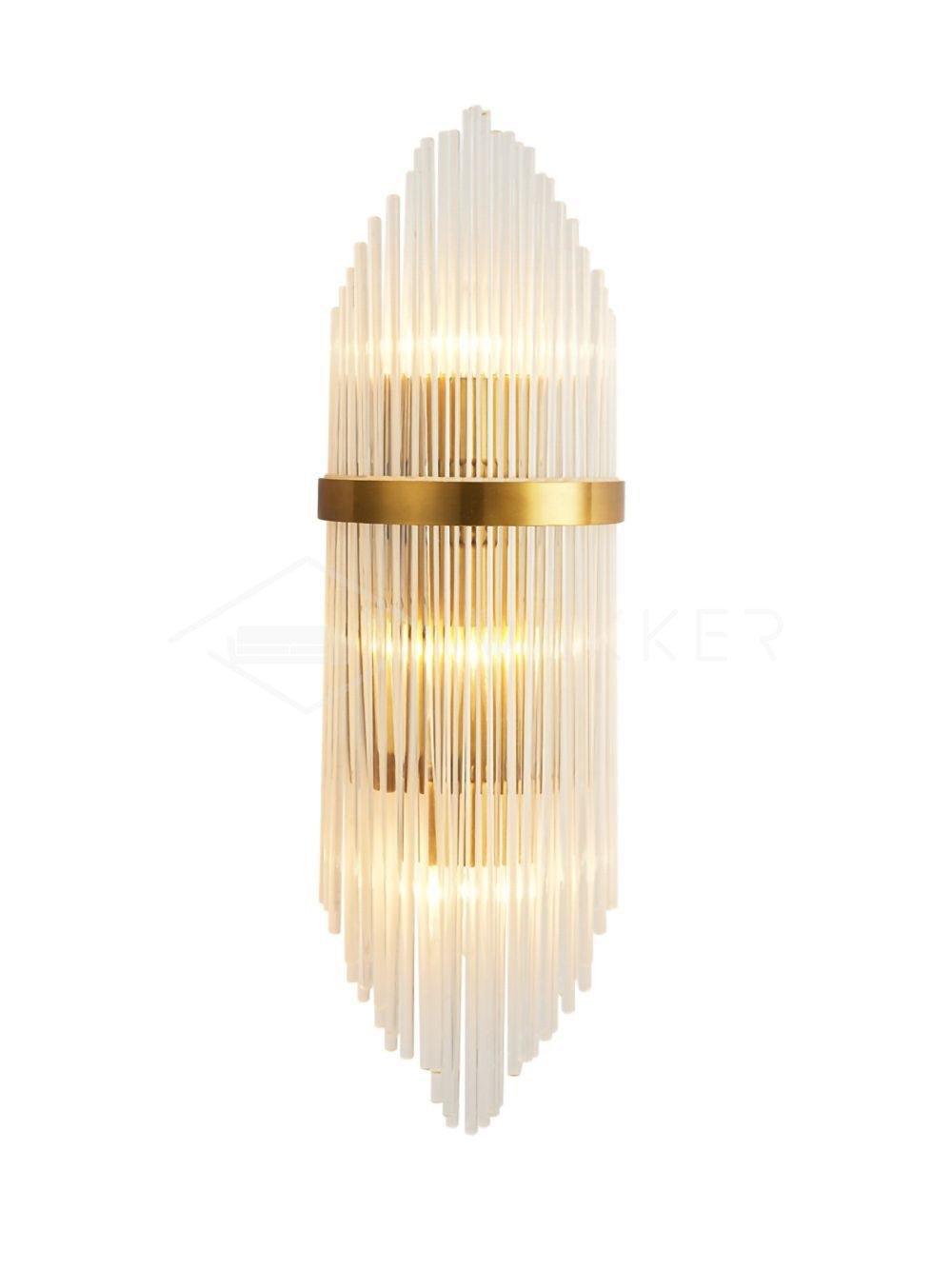Crystal Wall Lamp | Brass & Crystal | Set of 2