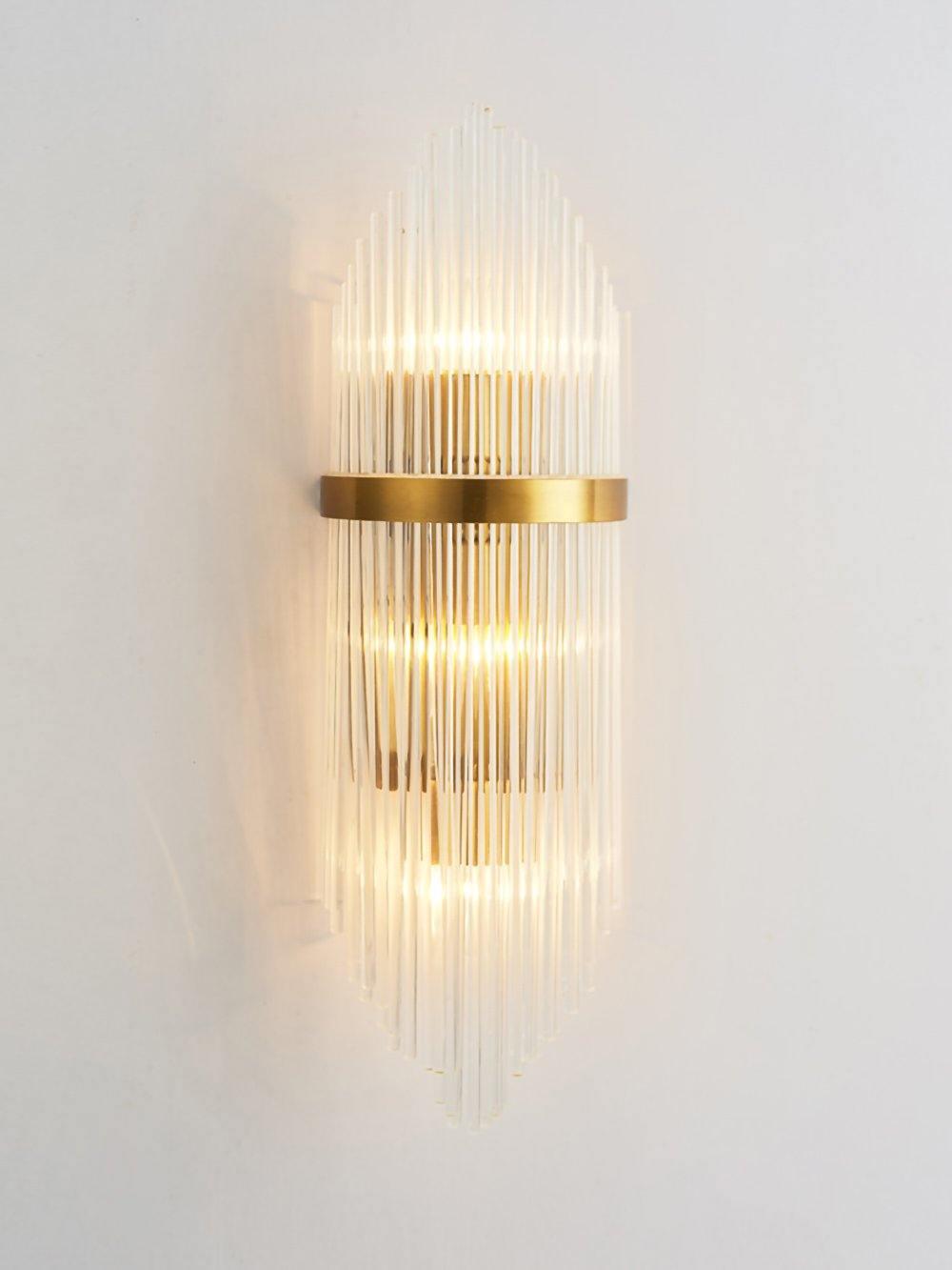 Crystal Wall Lamp | Brass & Crystal | Set of 2
