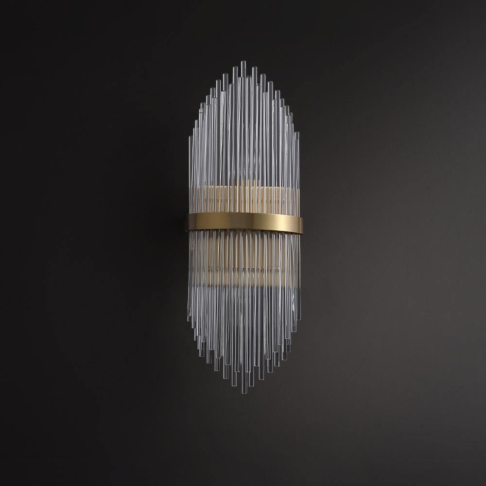 Crystal Wall Lamp | Brass & Crystal | Set of 2